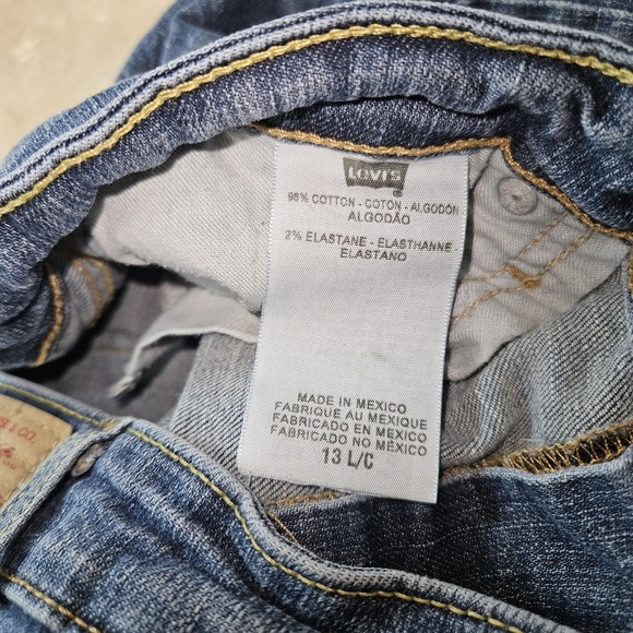 Levis 518 Superlow Bootcut‎ Jeans Womens 13 Blue Stretch Low Rise Medium Wash - Picture 6 of 13